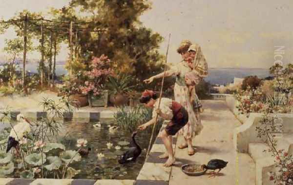 Feeding the Ibis at Corsica, 1902 - view 1