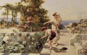 Feeding the Ibis at Corsica, 1902 by William Stephen Coleman