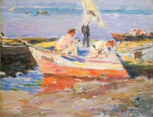 Le Depart Pour La Peche by Gustave Gagliardini