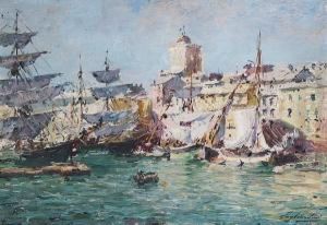 Boats In The Harbour At Savona, Italy Boats In The Harbour At Savona, Italy