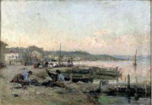 Femmes Ramassant Des Coquillages Sur La Plage