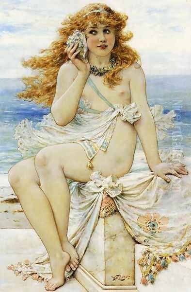 Nymph with Conch Shell - view 1