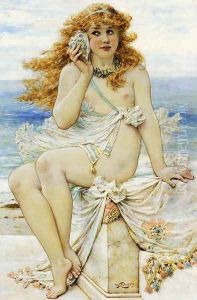 Nymph with Conch Shell by William Stephen Coleman