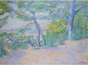 Sous Les Pins A Carqueiranne by Louis Gaidan