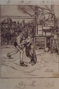Les Lutteurs by Franz Bernard Gailliard