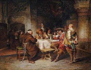 Landsknechte Und Monche Bei Wein Und Musik