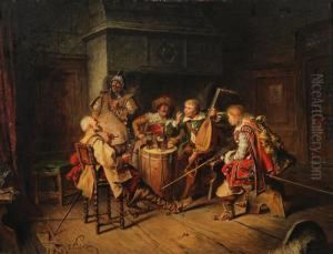 Frohliche Musketiere Beim Musizieren
