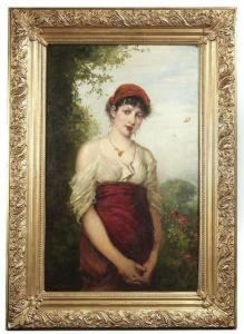 A Female Southerner In A Front Of A Summery Landscape