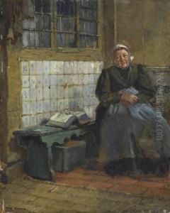 "nachdenkende Alte Frau" (old Woman Reflecting). by Max Gaisser