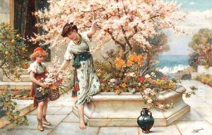 Picking spring blossoms by William Stephen Coleman