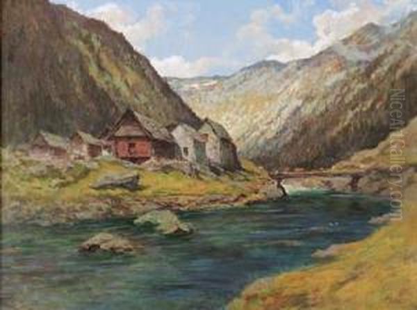 Tessiner Dorf An Einem Fluss. - view 1