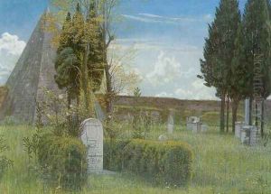 Shelley's Tomb in the Protestant Cemetery in Rome