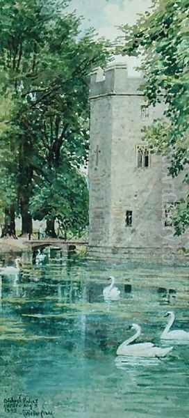 The Moat and Bishop's Palace, Wells Cathedral, 1893 - view 1