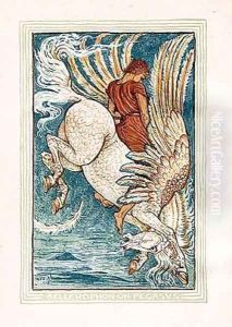 Bellerophon on Pegasus by Walter Crane