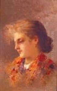 Ritratto Di Giovanetta. by Leopoldo Galeota