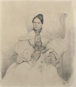Portrait Of A Lady, Seated In A Chair