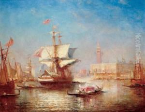 Gondoles Et Voiliers A Venise by Paul Ch. Emmanuel Gallard-Lepinay