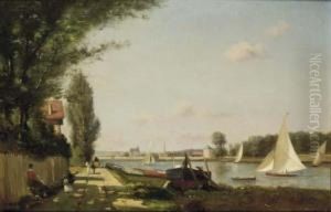 Bords De Seine En Ete by Paul Ch. Emmanuel Gallard-Lepinay