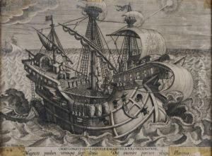 Plancius Shooting The Sun, Together With Three Other Works, Allafter Stradanus by Philip Galle