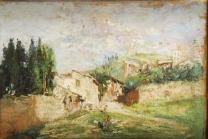 Pueblo Espanol Con Figuras