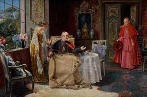 La Visita Del Cardenal by Jose Gallegos Y Arnosa