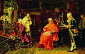 Meeting Of The Clergy by Jose Gallegos Y Arnosa