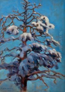 Snowy Pine-tree by Akseli Valdemar Gallen-Kallela