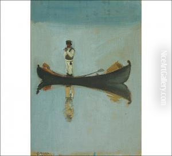 Man In A Rowing Boat (cigarette Break In A Summer Morning) - view 1