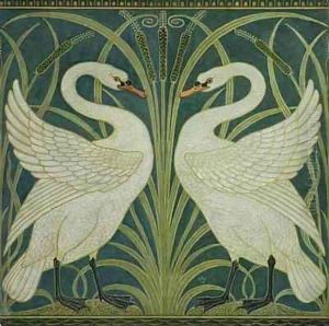 Swan Rush and Iris by Walter Crane