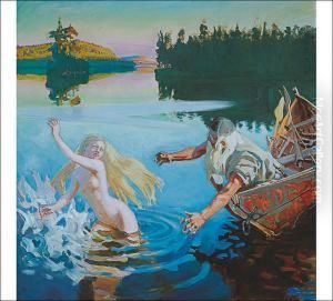 Aino Myth (aino And Vainamoinen) by Akseli Valdemar Gallen-Kallela
