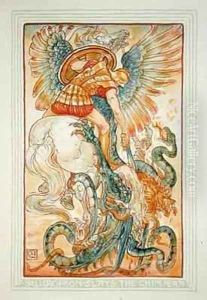 Bellerophon fighting the Chimaera by Walter Crane