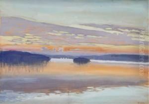 Sunset At Ruovesi by Akseli Valdemar Gallen-Kallela