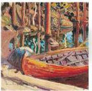 Vene Jarven Rannalla (beside The Lake) by Akseli Valdemar Gallen-Kallela
