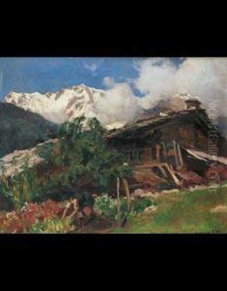 Paesaggio Montano Con Baita - view 1