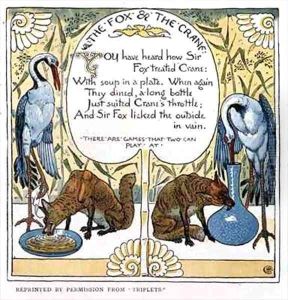 The Fox and The Crane by Walter Crane