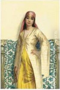 Jeune Fille Au Voile Rose by Louis Galliac