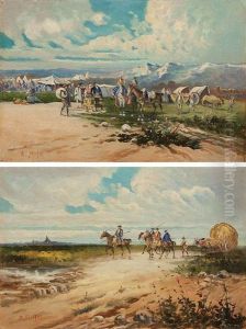 "camino De La Feria" Y "en La Feria" by Baldomero Galofre Y Gimenez