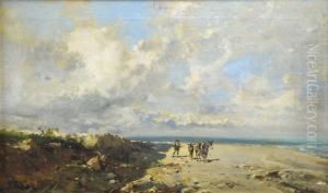 Paisaje Con Dos Burros by Baldomero Galofre Y Gimenez