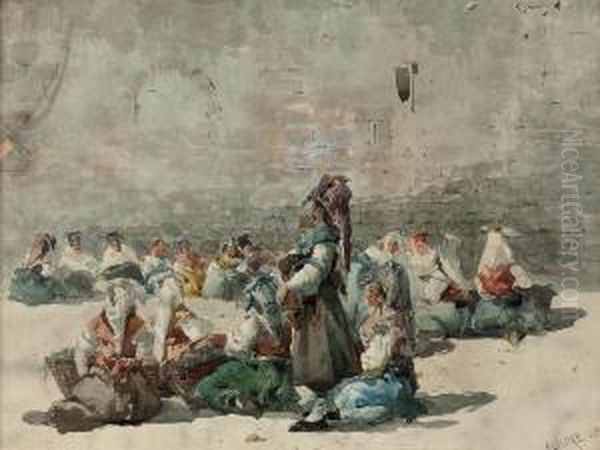 Spanish Ladies At Market - view 1