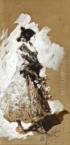 Una Joven by Baldomero Galofre Y Gimenez