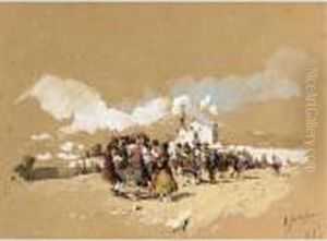 Feria Popular (spanish Fair) by Baldomero Galofre Y Gimenez