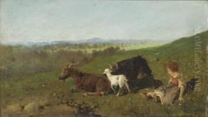The Little Goat Herder by Baldomero Galofre Y Gimenez