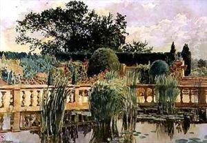 The Water Garden Easton Lodge near Great Dunmow Essex by Walter Crane