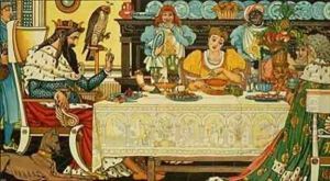 The Princess Shares her Dinner with the Frog by Walter Crane
