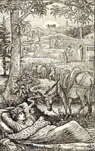Frontispiece for Travels with a Donkey in the Cevennes