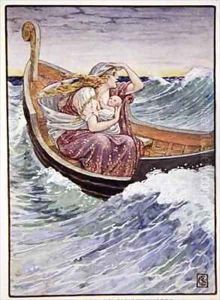 For two days and two nights the boat was tossed hither and thither