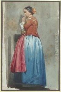 Donna In Abito Azzurro