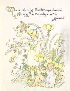 The Buttercup and the Cowslip from the Floras Feast by Walter Crane
