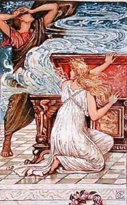 Pandora opens the box by Walter Crane