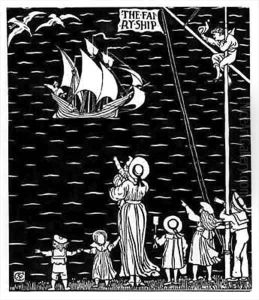 End paper of The Fairy Ship by Walter Crane